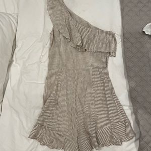 NWT Intermix linen one shoulder romper